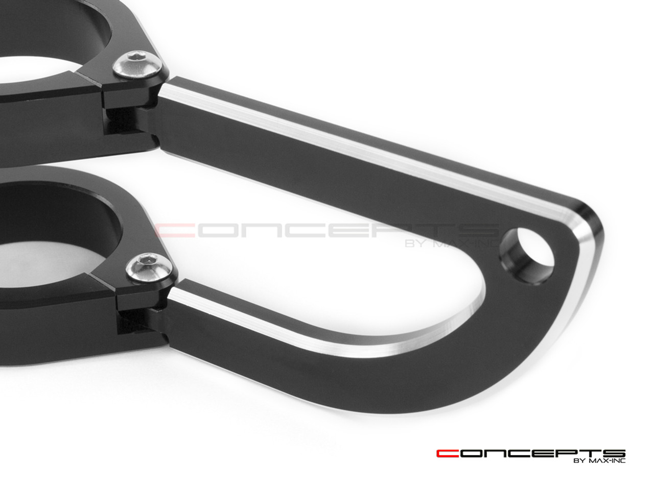 MAX Rogue Black + Contrast CNC Machined Headlight Brackets - 54/55mm Diameter