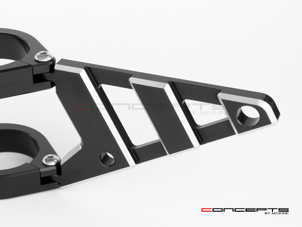 MAX Stomp Black + Contrast CNC Machined Headlight Brackets - 46/47mm Diameter