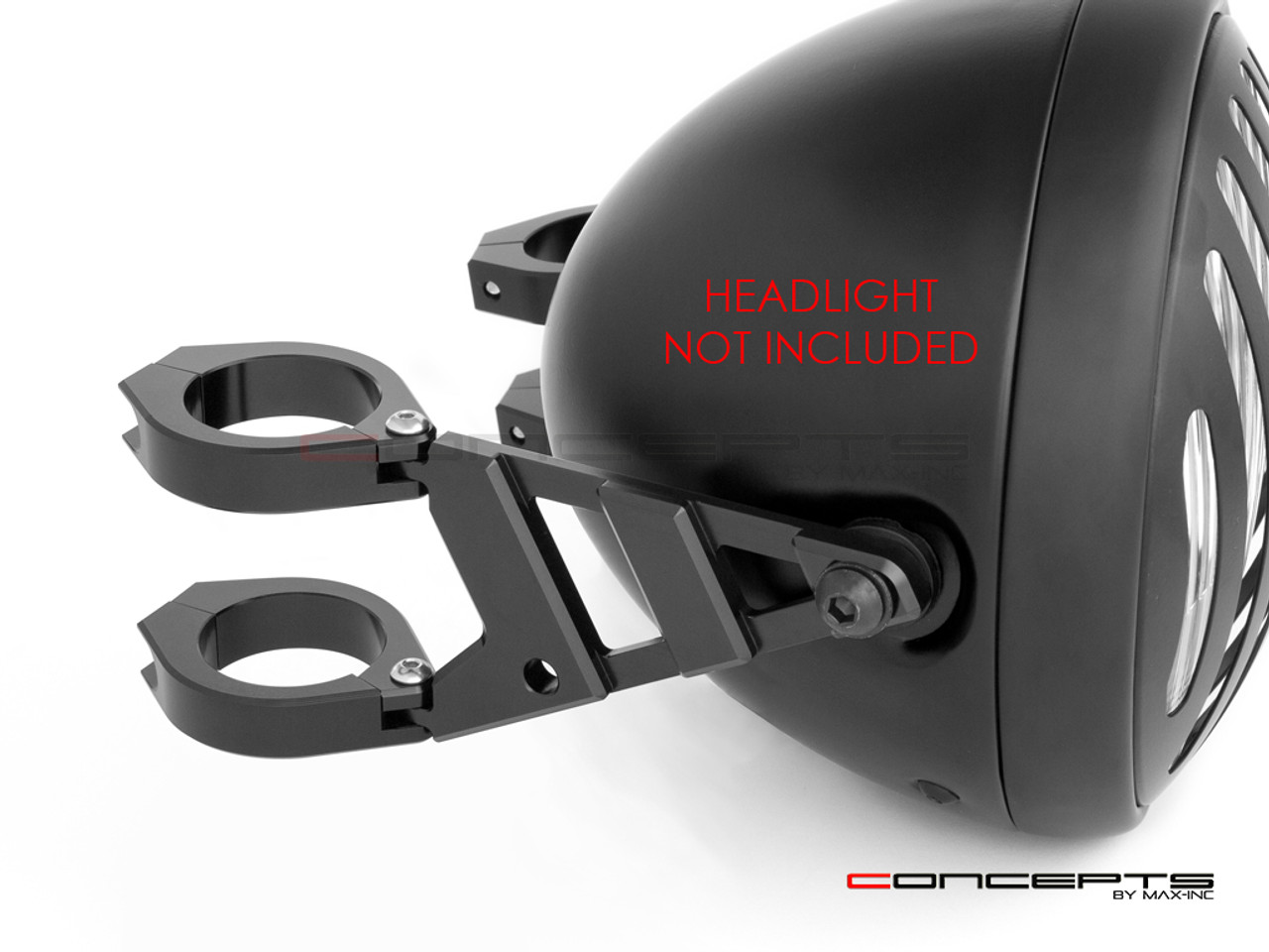 MAX Stomp Black CNC Machined Headlight Brackets - 50/51mm Diameter