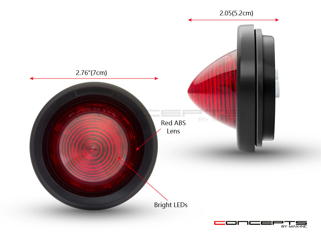 2" Beehive Flush Mount LED Stop / Tail Light - DOT Approved
