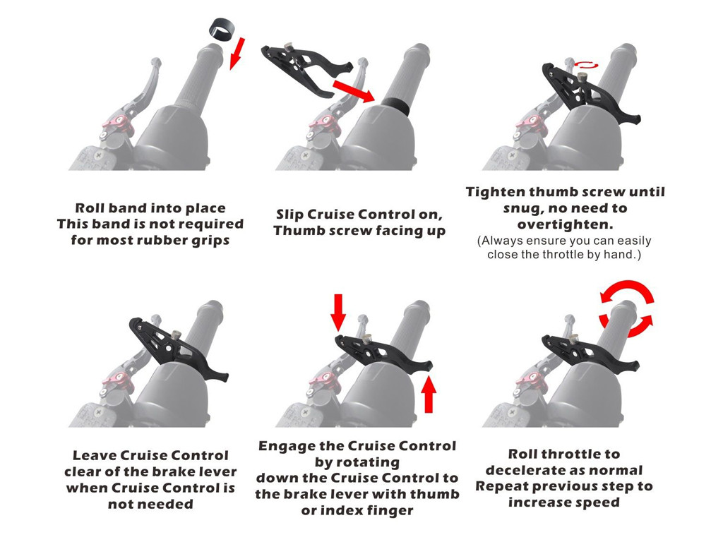 Universal Motorcycle CNC Machine Aluminium Cruise Control