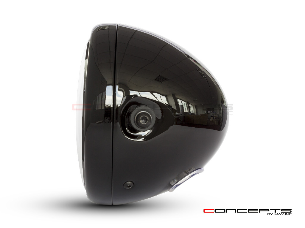 7.7" Gloss Black Metal Multi Projector LED Headlight