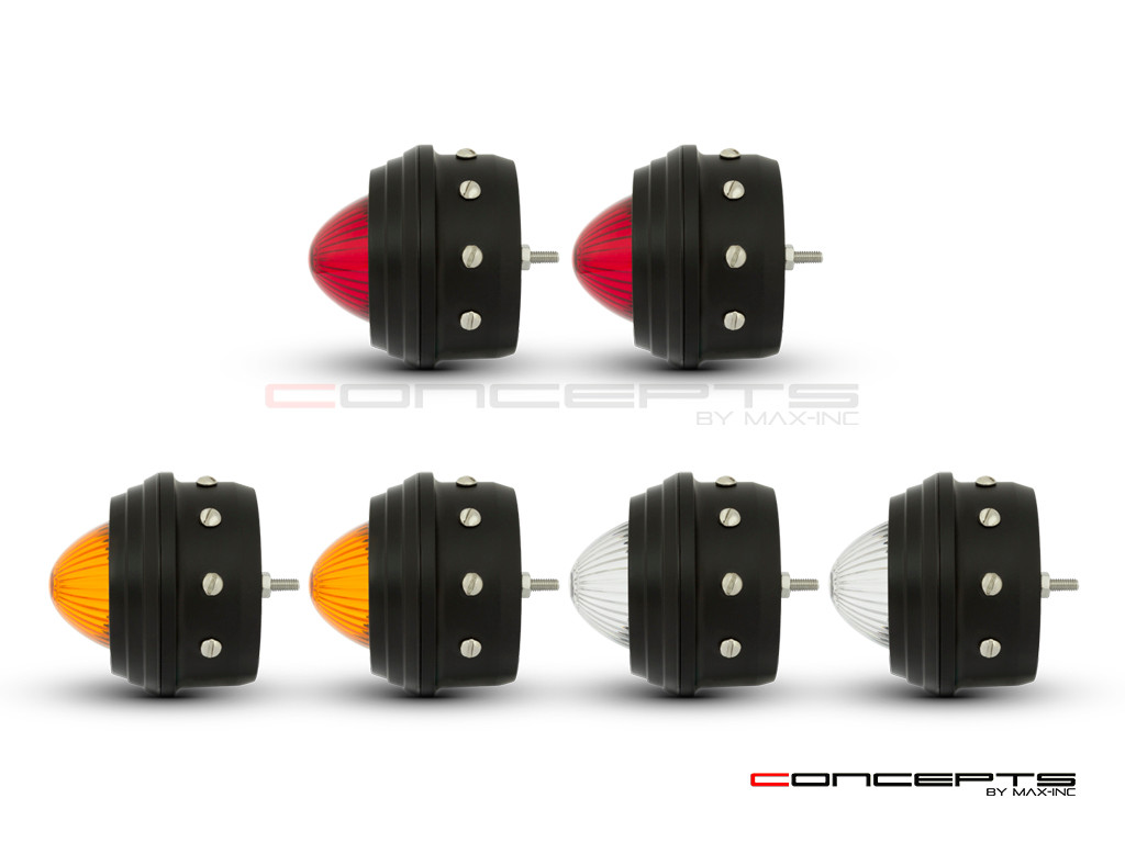  2.75" Universal Alum LED Stop / Tail Lights + Turn Signals + Reverse Lights - Set Of 6