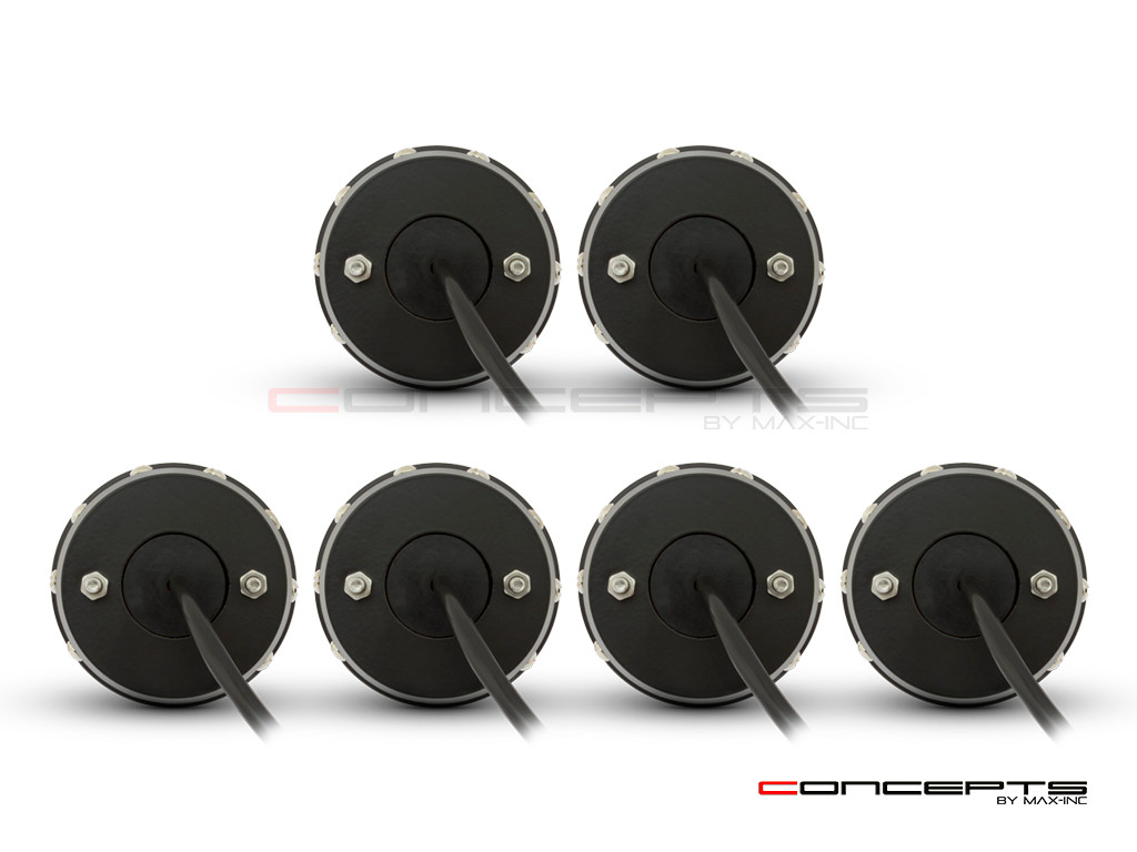  2.75" Universal Alum LED Stop / Tail Lights + Turn Signals + Reverse Lights - Set Of 6