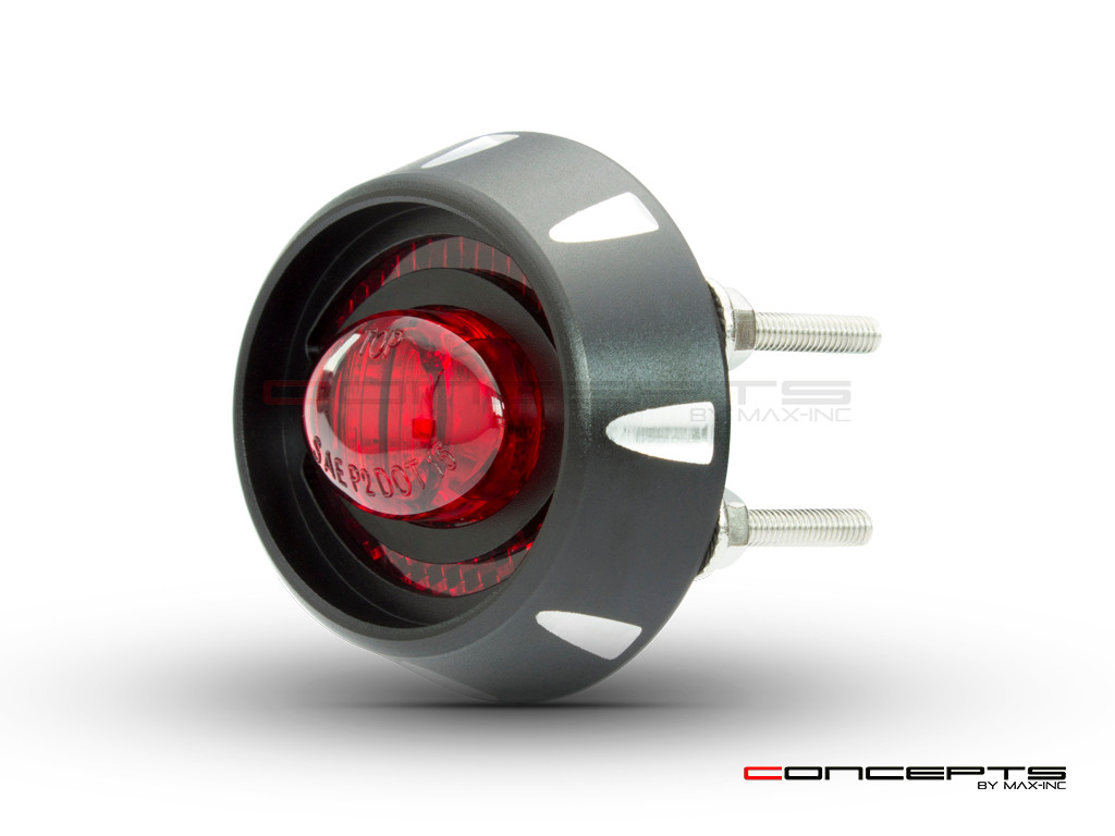 2" Micro Oval CNC Machined Billet Aluminium LED Stop / Tail Light