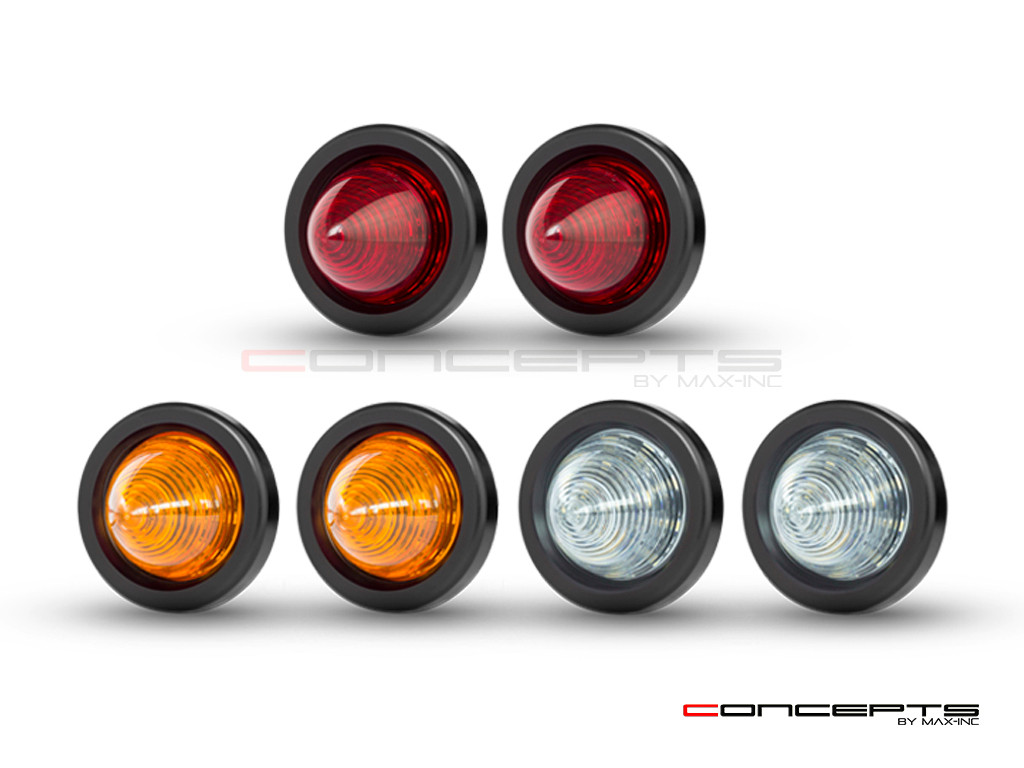Flush Mount Beehive LED Stop / Tail Lights + Turn Signals + Reverse Lights - Set Of 6