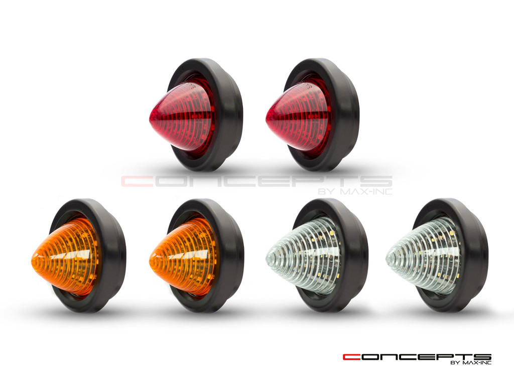 Flush Mount Beehive LED Stop / Tail Lights + Turn Signals + Reverse Lights - Set Of 6