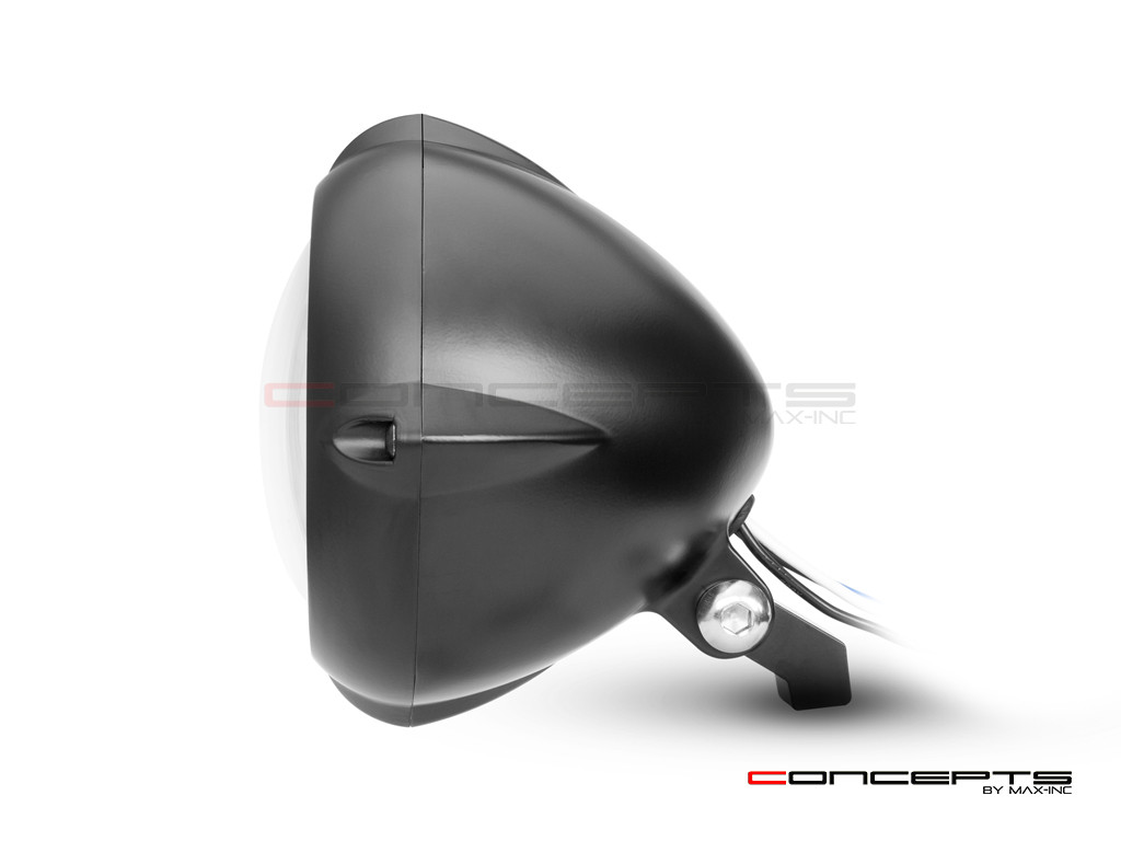 7" Black Alloy Vintage Style LED Projector Headlight