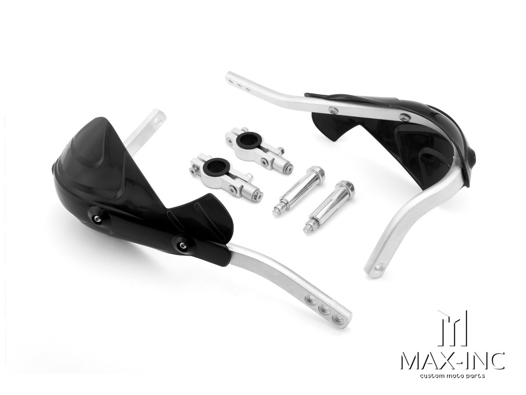 Black Universal Alloy / Plastic Hand Guards - Fits 7/8" Bars