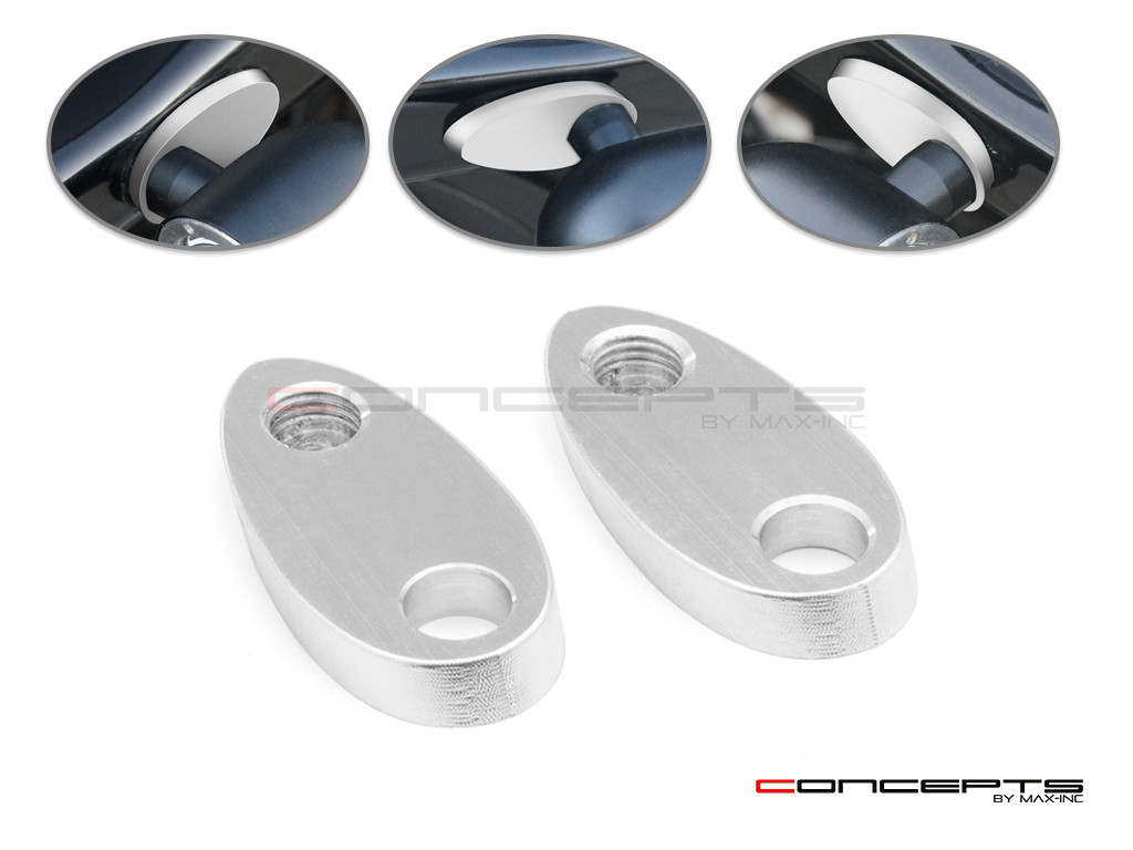 Harley Rear Rail Turn Signal Block Off Alum Adapter Plates