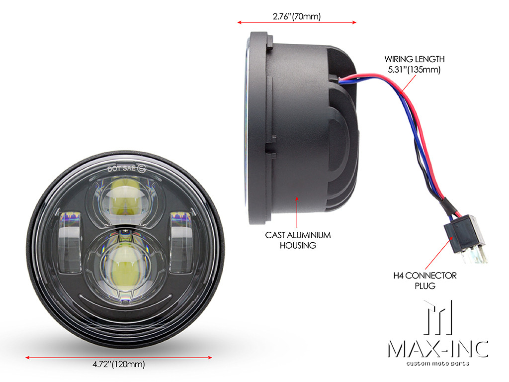 Harley Dyna Fat Bob Twin LED Headlight Set