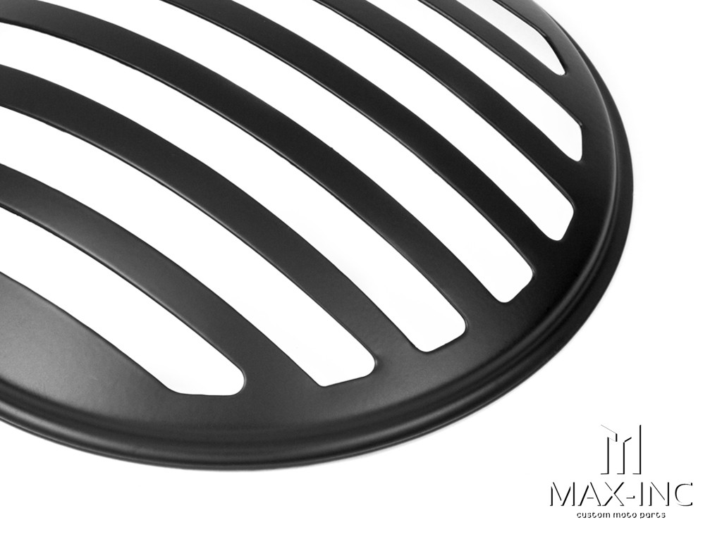 5.75" Black Prison Bar Grill Metal Headlight Cover