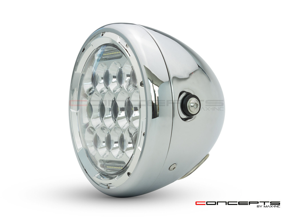 7.7" Chrome Metal Multi Projector LED Headlight