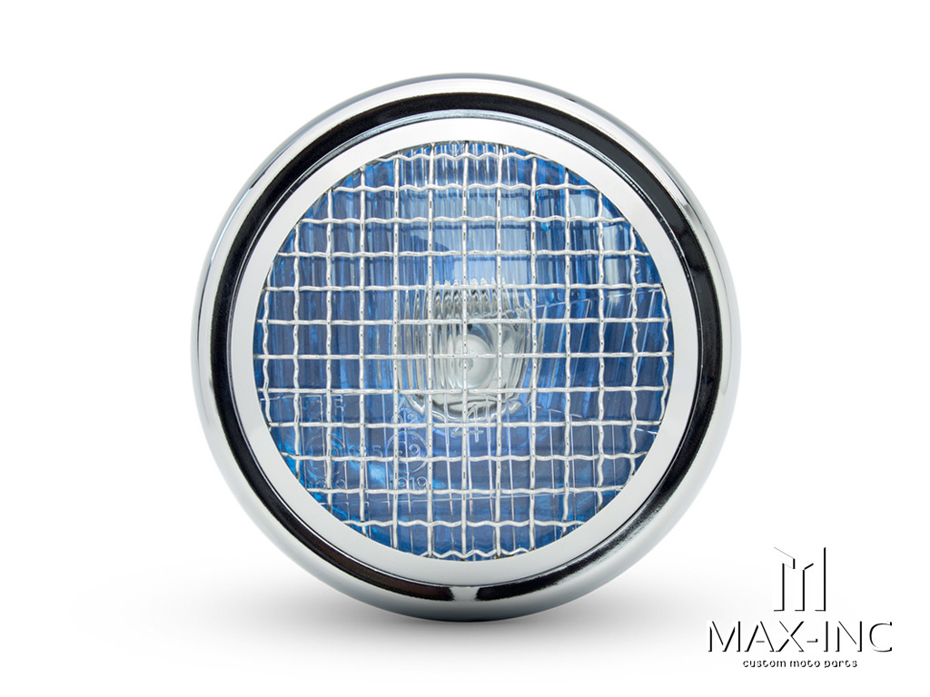 6" Chrome + Mesh Grill Metal Classic Headlight