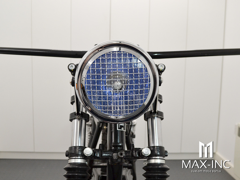 6" Chrome + Mesh Grill Metal Classic Headlight