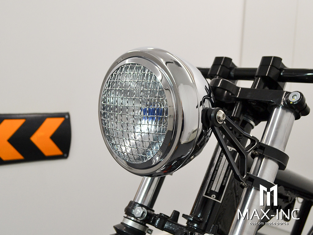 6" Chrome + Mesh Grill Metal Classic Headlight