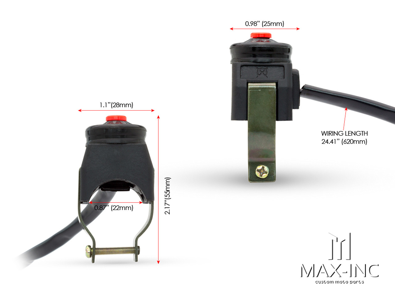 Universal Handlebar Mount Engine Kill Switch - Fits 7/8"(22mm)