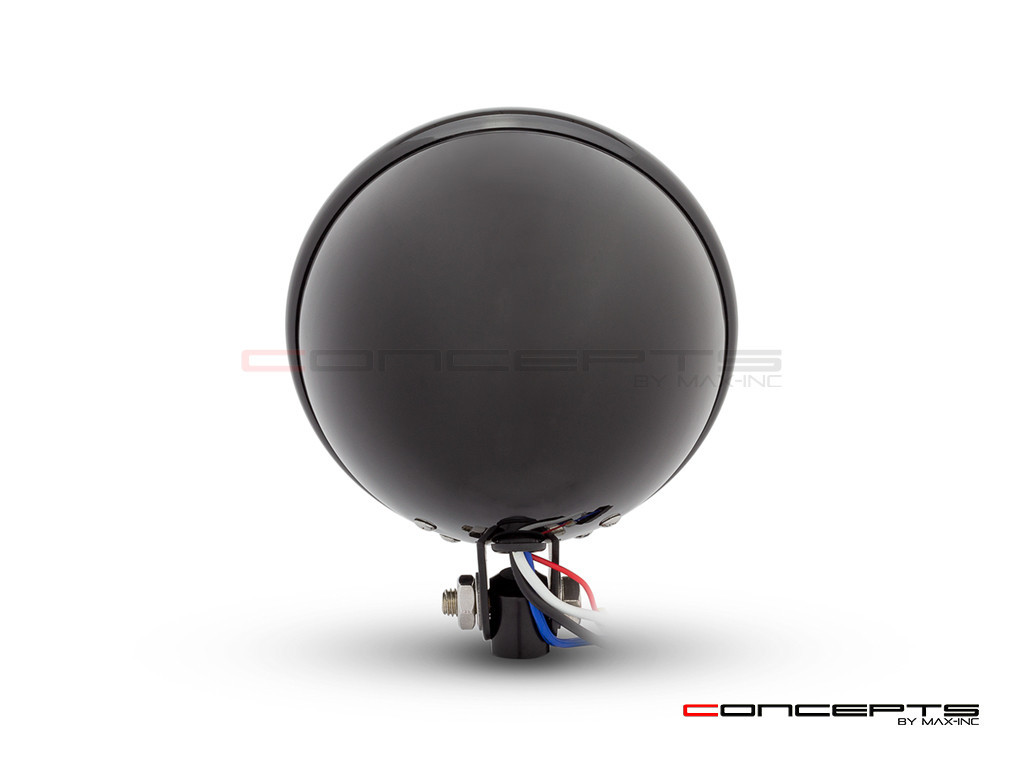 5.75" Bates Style LED Multi Projector Gloss Black Metal Headlight + DRLS