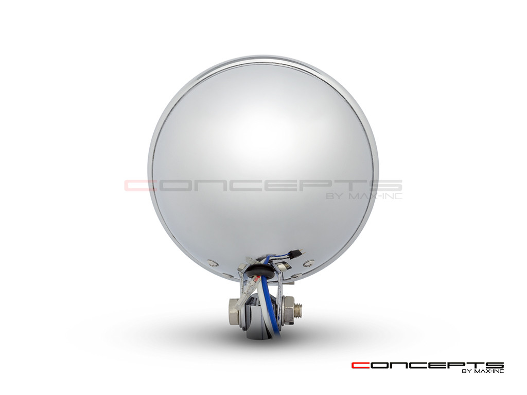 5.75" Bates Style LED Multi Projector Chrome Metal Headlight + DRLS