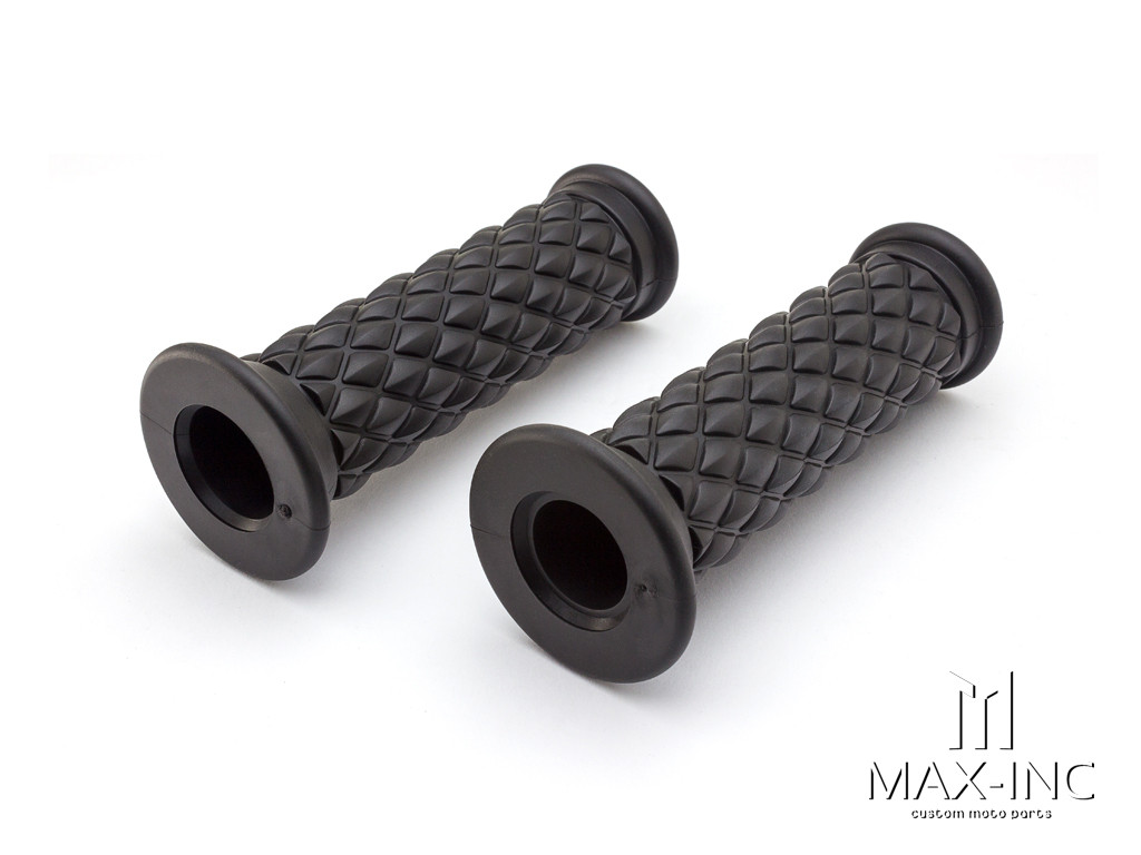 Black Diamond Cafe Racer Style Hand Grips - 7/8" (22mm)