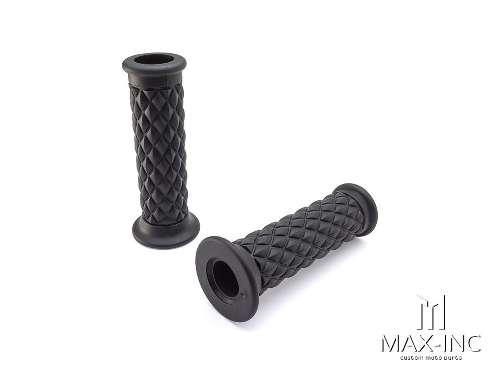 Black Diamond Cafe Racer Style Hand Grips - 7/8" (22mm)