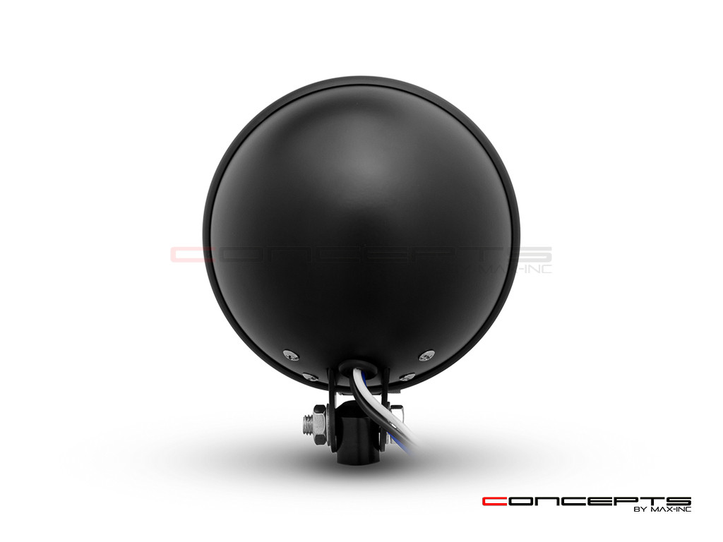 5.75" Bates Style LED Six Projector Matte Black Metal Headlight