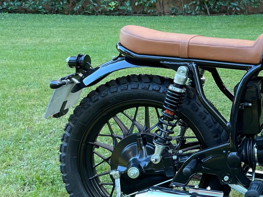 Black Curved Side Mount Lucas Replica LED Stop / Tail Light