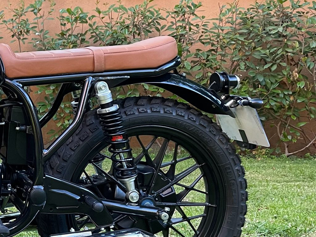 Black Curved Side Mount Lucas Replica LED Stop / Tail Light