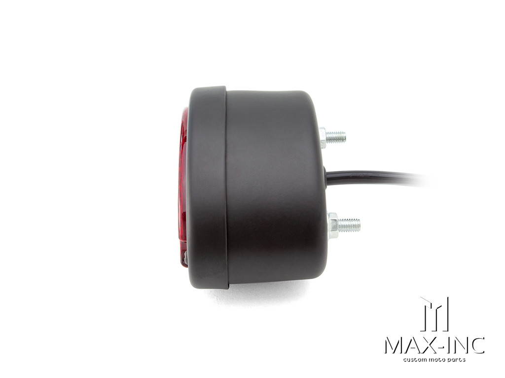 Classic Matte Black Metal Oval LED Stop / Tail Light