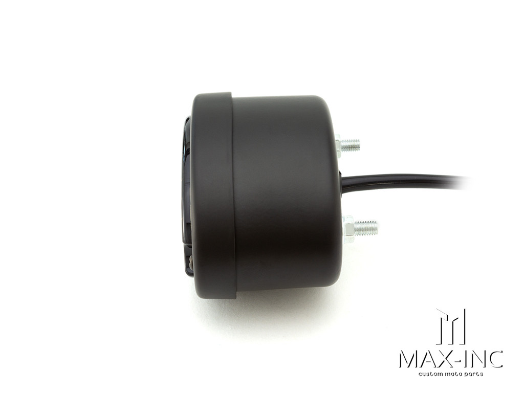 Classic Matte Black Metal Oval Smoked Lens LED Stop / Tail Light