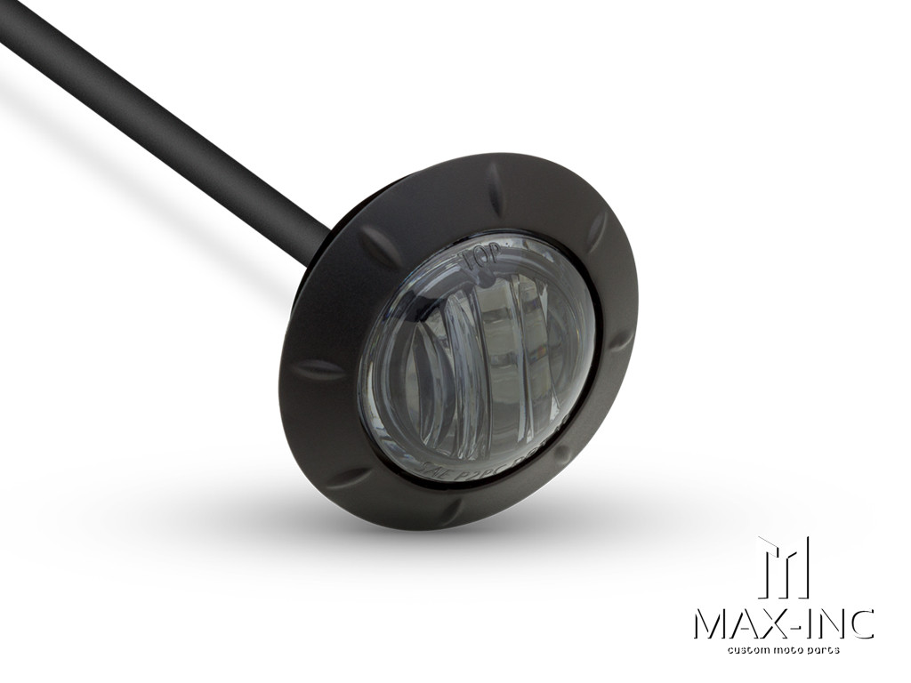 2" Cafe Racer Flush Mount LED Stop / Tail Light - Smoked Lens