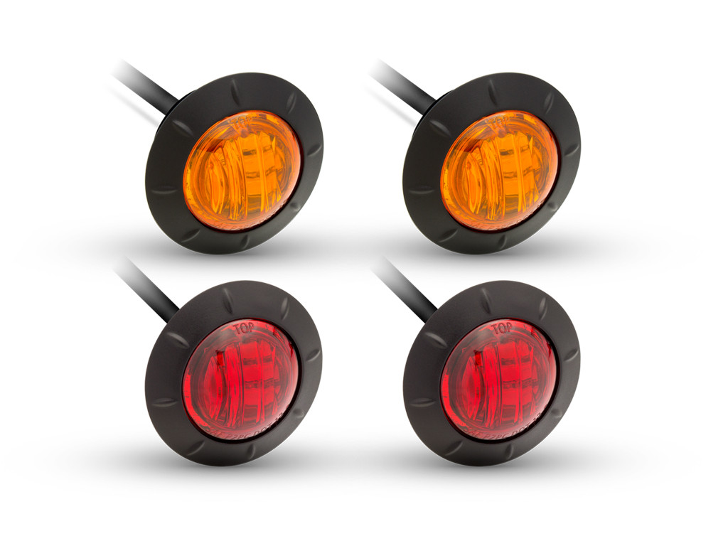 2" Flush Mount LED Running / Turn / Tail / Stop Lights - Set Of 4