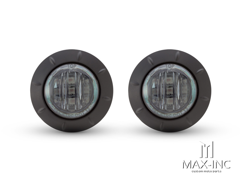 2" Flush Mount Smoked Lens LED Stop / Tail Lights - Set Of 2