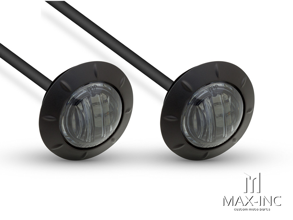 2" Flush Mount Smoked Lens LED Stop / Tail Lights - Set Of 2