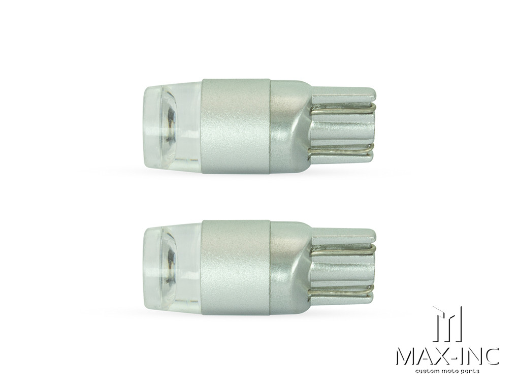 White 12v / T10 W5W LED Projector Bulbs - Pair