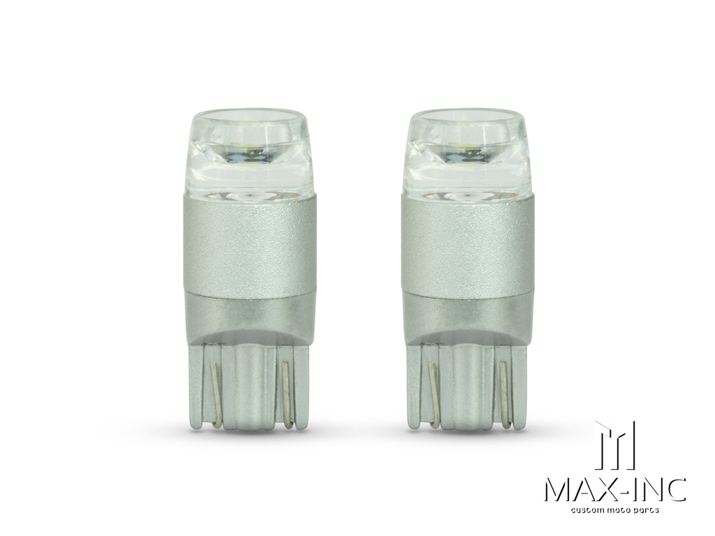 White 12v / T10 W5W LED Projector Bulbs - Pair