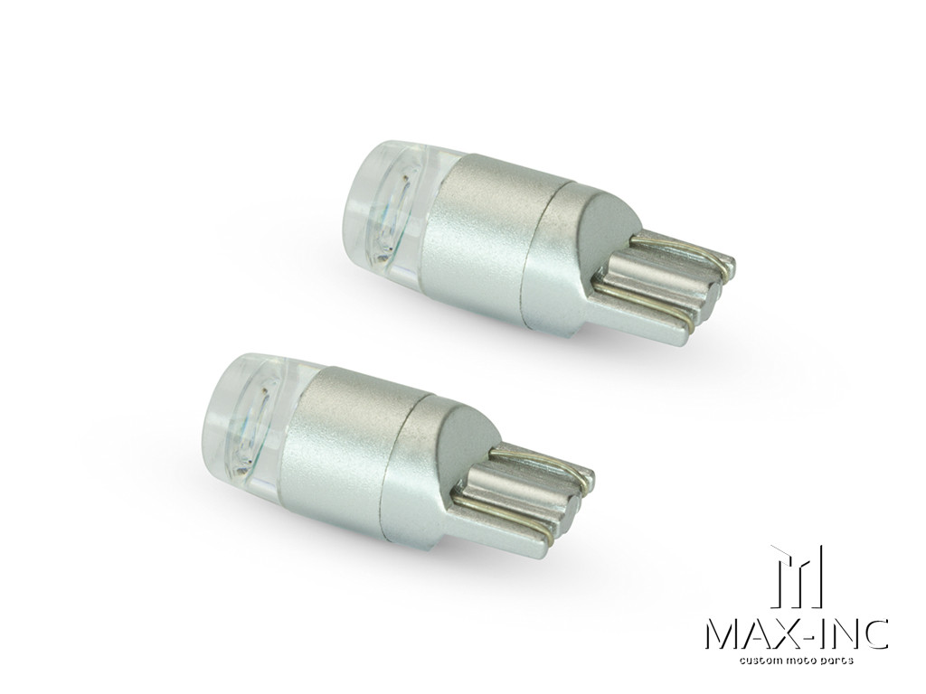 White 12v / T10 W5W LED Projector Bulbs - Pair