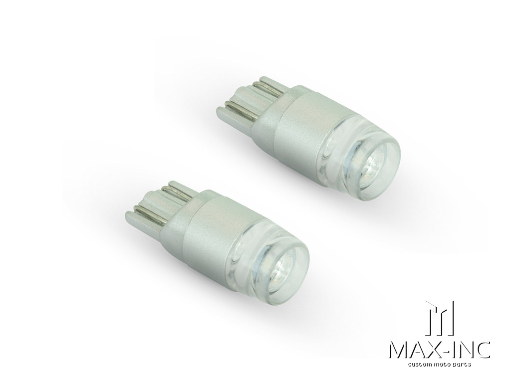 White 12v / T10 W5W LED Projector Bulbs - Pair