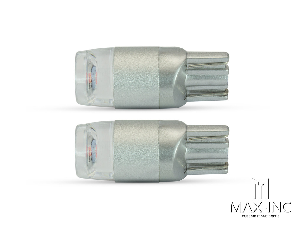 Red 12v / T10 W5W LED Projector Bulbs - Pair