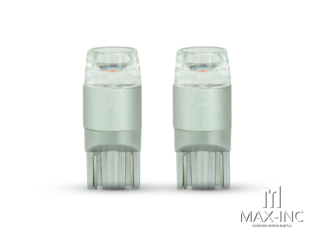 Red 12v / T10 W5W LED Projector Bulbs - Pair