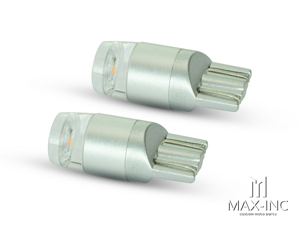 Red 12v / T10 W5W LED Projector Bulbs - Pair