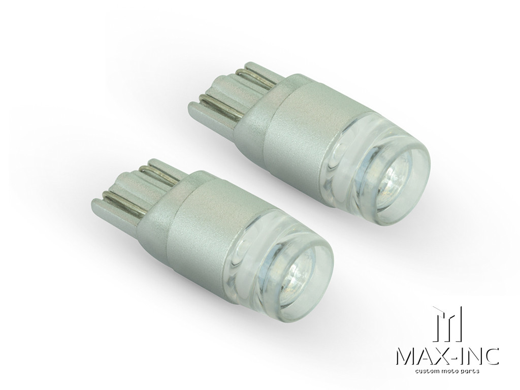 Green 12v / T10 W5W LED Projector Bulbs - Pair