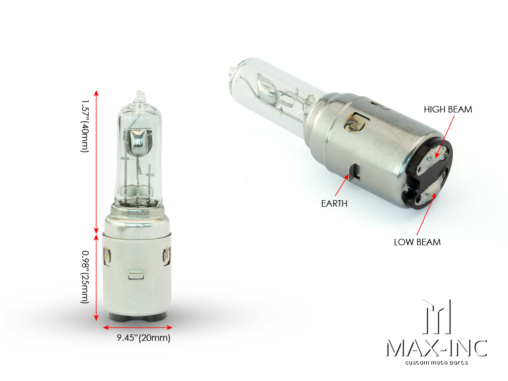 12v / S2 BA20 / 35w Halogen Headlight Bulb - Hi / Low Beam