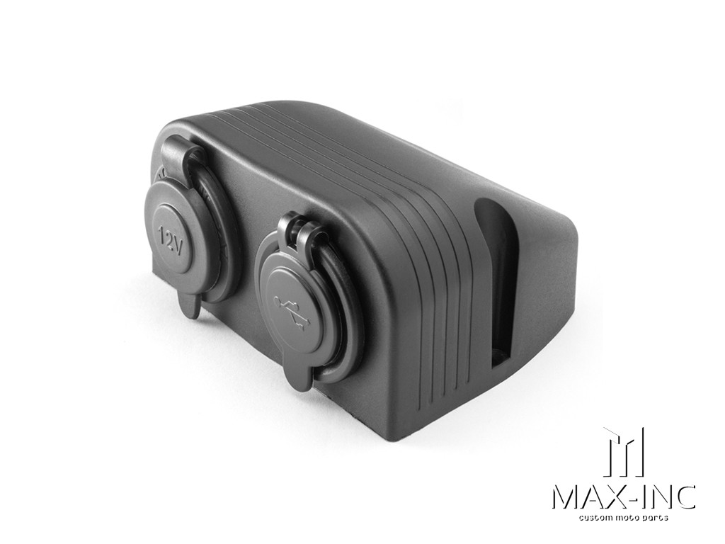 Universal Dash Mount 12v Socket + Twin USB Power Supply