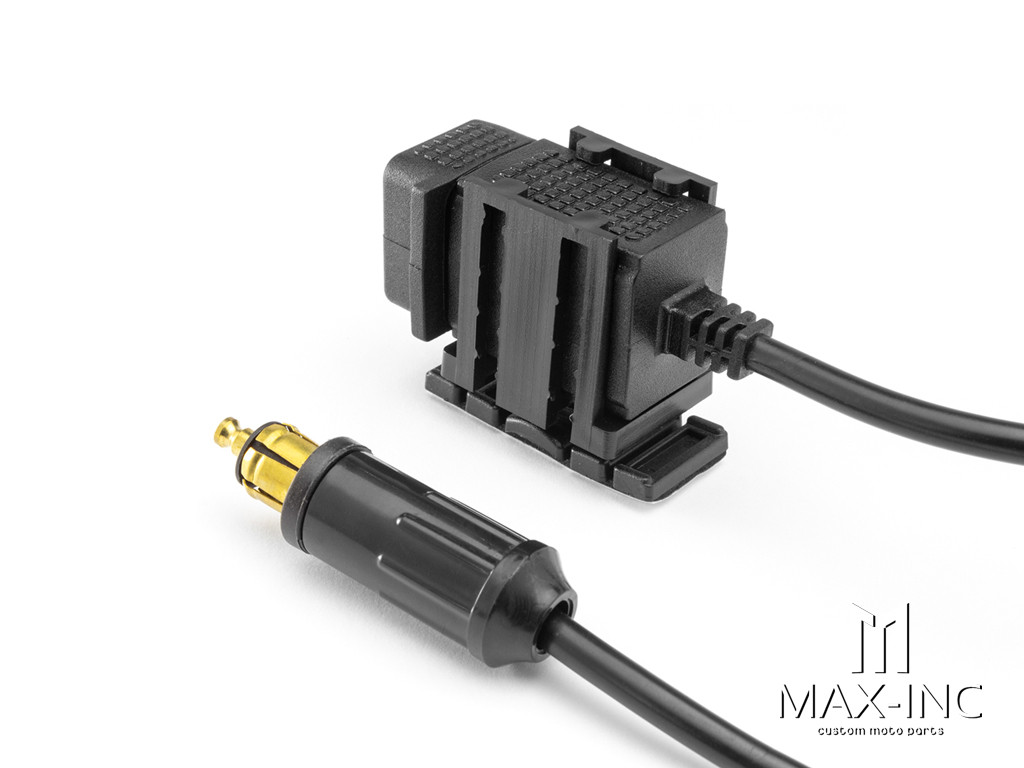 Hella Style DIN Male Plug To Twin USB Power Supply With 1.75m Harness