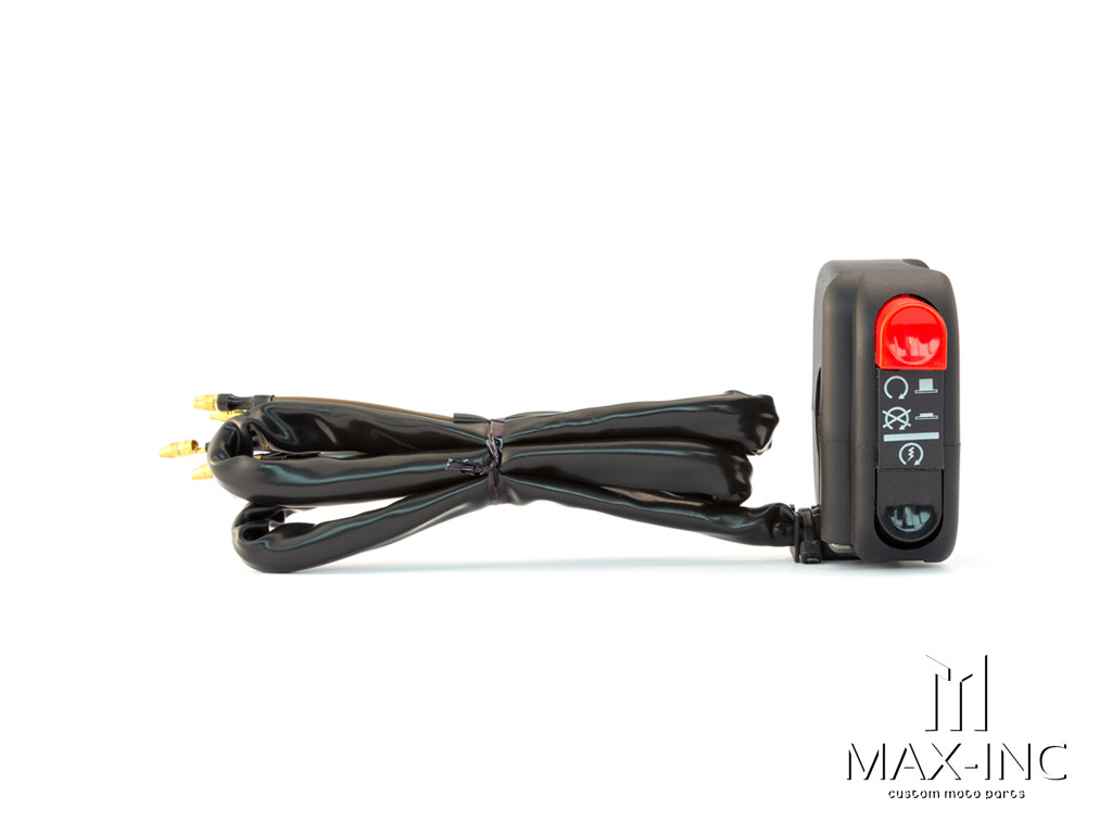 Universal Black Motorcycle Engine Start / Stop Switch - Fits 22mm Bars
