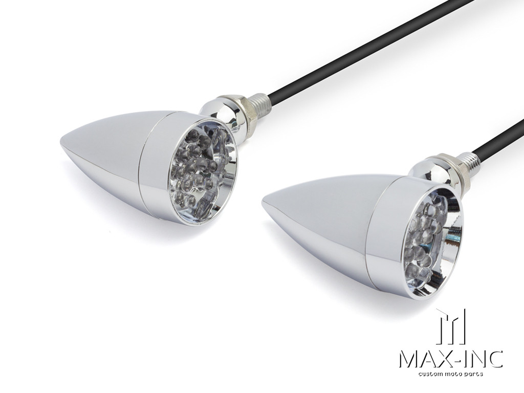 Chrome Alloy Classic LED Turn Signals / Indicators