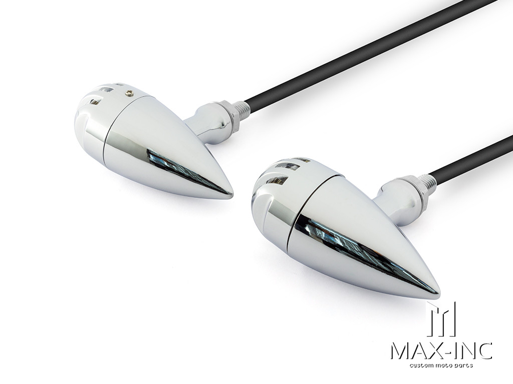 Chrome Alloy Custom Bird Cage Turn Signals / Indicators