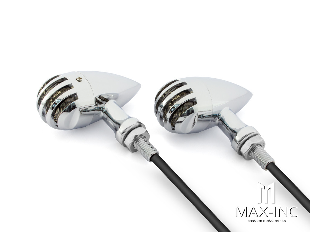 Chrome Alloy Custom Bird Cage Turn Signals / Indicators