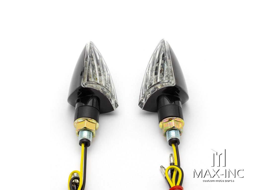 Black Universal LED Spear Head Turn Signals / Indicators - Emarked